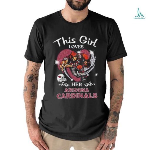 This girl loves her arizona cardinals hearts diamond mascot 2024 shirt