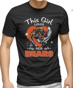 This girl loves her chicago bears hearts diamond mascot 2024 shirt