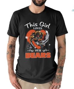 This girl loves her chicago bears hearts diamond mascot 2024 shirt