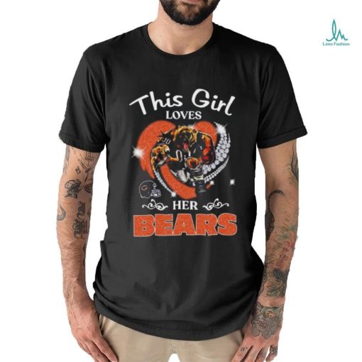 This girl loves her chicago bears hearts diamond mascot 2024 shirt