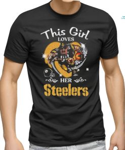 This girl loves her hearts mascot Pittsburgh steelers diamond 2024 shirt