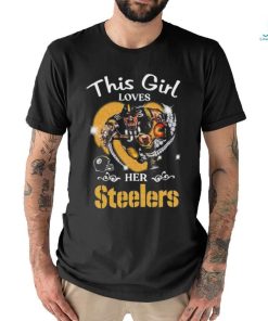 This girl loves her hearts mascot Pittsburgh steelers diamond 2024 shirt