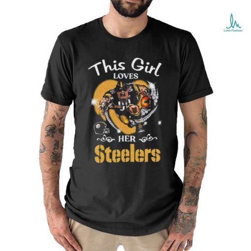 This girl loves her hearts mascot Pittsburgh steelers diamond 2024 shirt