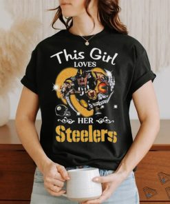 This girl loves her hearts mascot Pittsburgh steelers diamond 2024 shirt