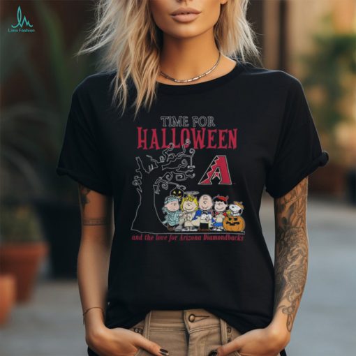 Time For Halloween And The Love For Arizona Diamondbacks Shirt   Unisex Standard T Shirt