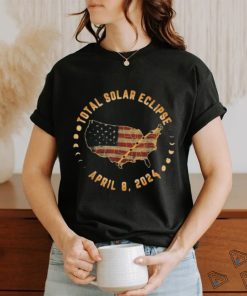 Total Solar Eclipse America April 8 2024 USA Map Totality T Shirt