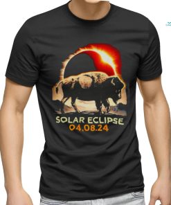 Total Solar Eclipse April 8 2024 America Solar Eclipse Funny Bison shirt