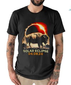 Total Solar Eclipse April 8 2024 America Solar Eclipse Funny Bison shirt