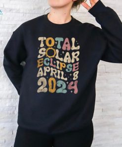 Total Solar Eclipse April 8 2024 Retro Groovy Shirt