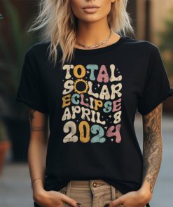 Total Solar Eclipse April 8 2024 Retro Groovy Shirt