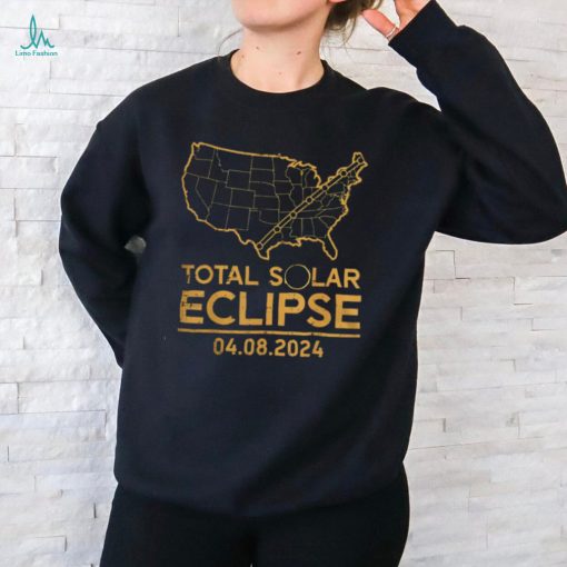 Total Solar Eclipse Map 04.08.24 Totality Shirt
