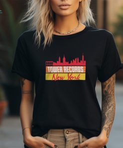 Tower Records Merchandise Black Tower Records New York Skyline T Shirt