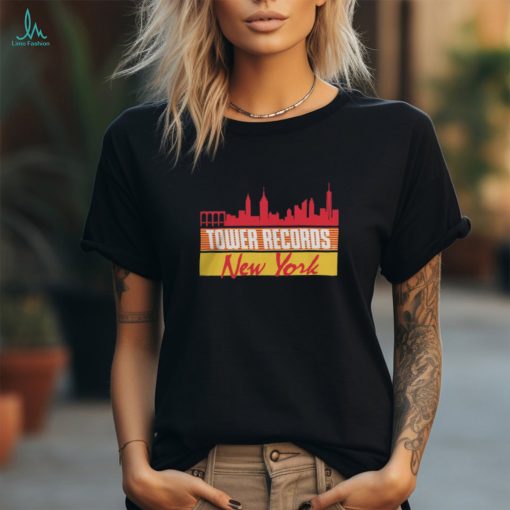 Tower Records Merchandise Black Tower Records New York Skyline T Shirt