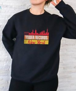 Tower Records Merchandise Black Tower Records New York Skyline T Shirt