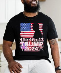 Trump 2024 45 46 47 USA flag fireworks shirt