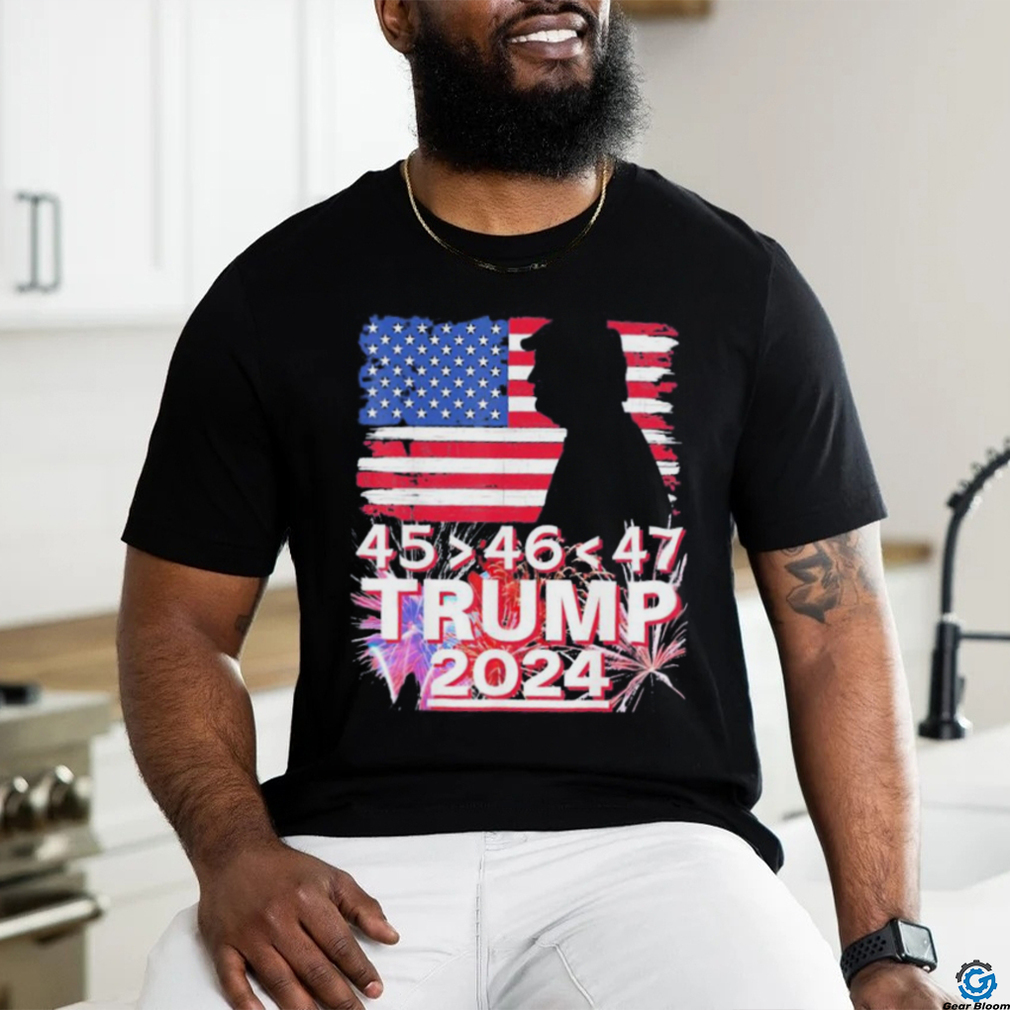 Trump 2024 45 46 47 USA flag fireworks shirt Trump 2024 45 46 47 USA flag fireworks shirt