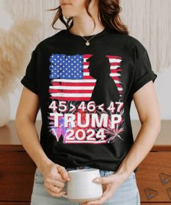 Trump 2024 45 46 47 USA flag fireworks shirt