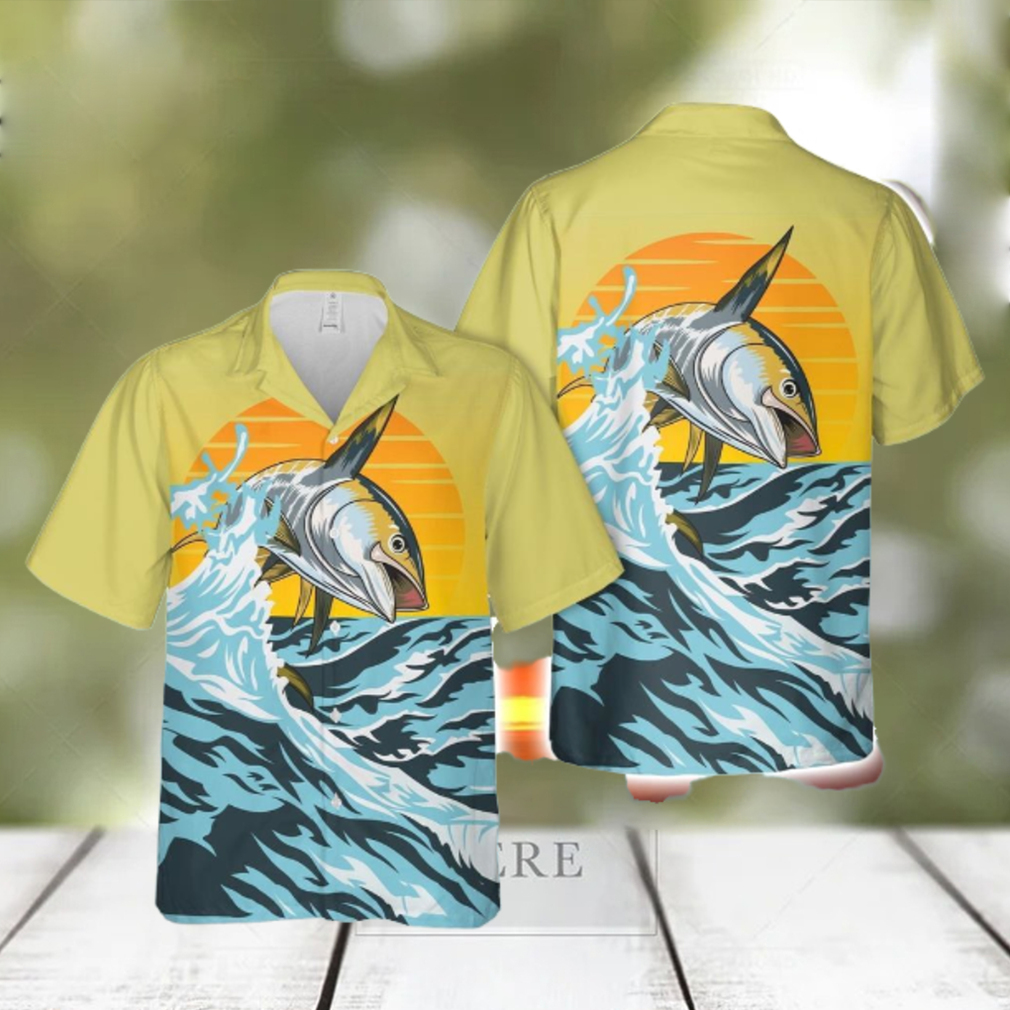 Tuna Fishing Button Down Hawaiian Shirt Trend Summer Tuna Fishing Button Down Hawaiian Shirt Trend Summer