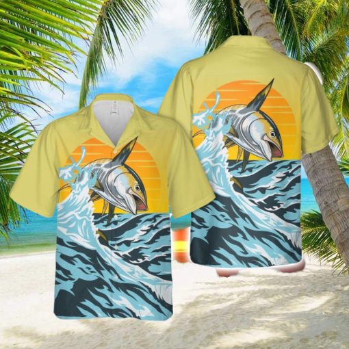 Tuna Fishing Button Down Hawaiian Shirt Trend Summer