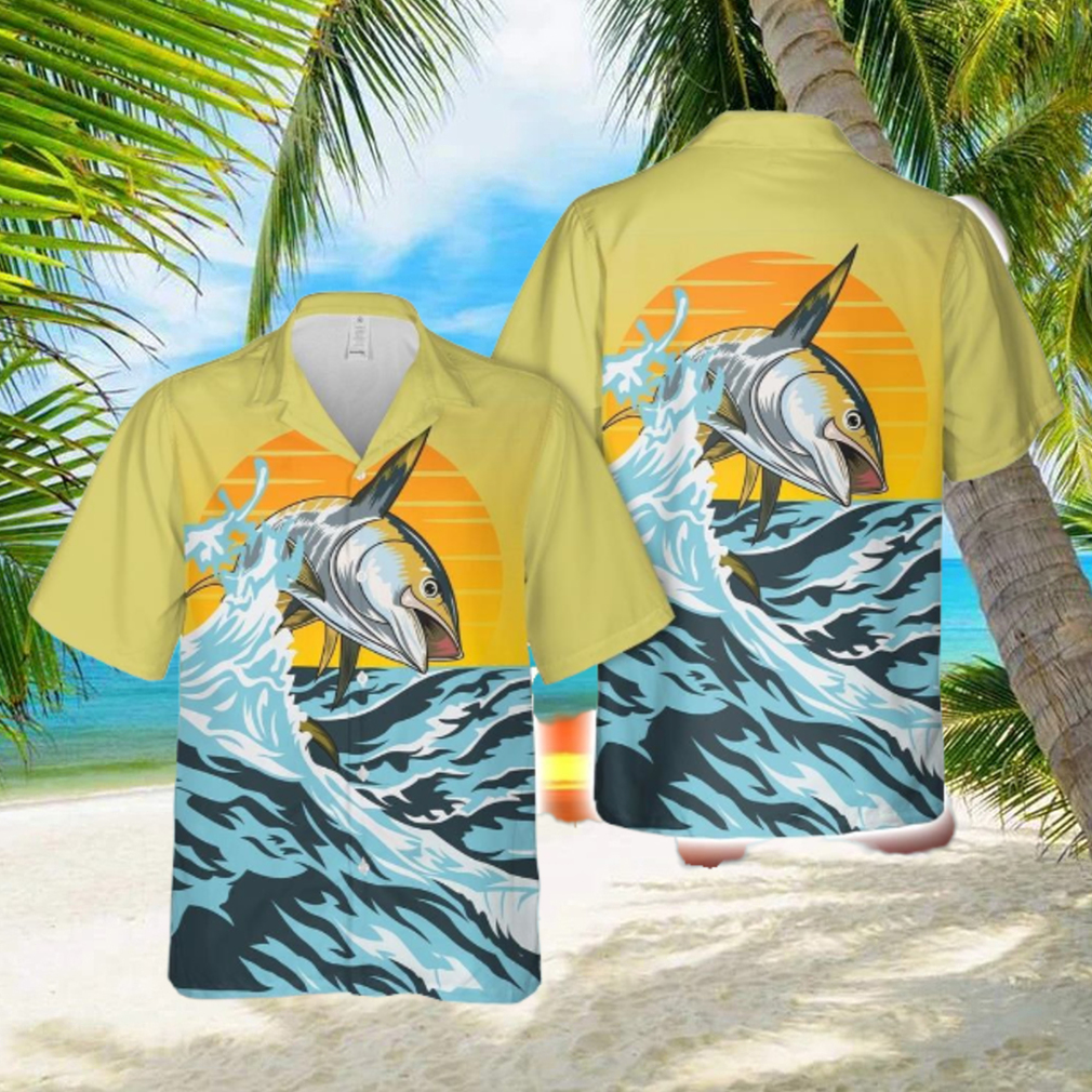 Tuna Fishing Button Down Hawaiian Shirt Trend Summer Tuna Fishing Button Down Hawaiian Shirt Trend Summer