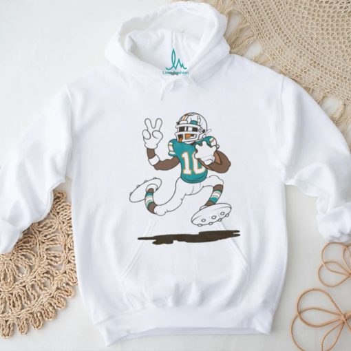 Tyreek Hill 10 Miami Dolphins football funny cartoon art shirt