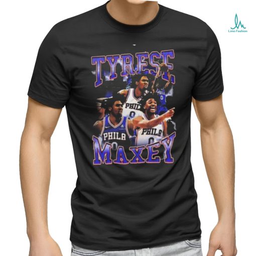 Tyrese Maxey Philadelphia 76ers 90s Style Inspired T Shirt