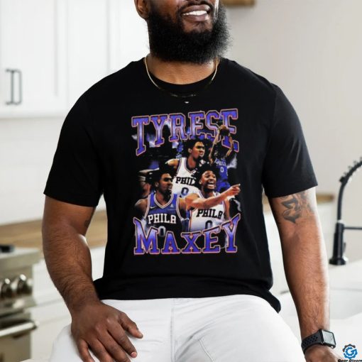 Tyrese Maxey Philadelphia 76ers 90s Style Inspired T Shirt