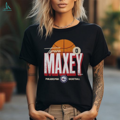 Tyrese Maxey Philadelphia 76ers Label T Shirt