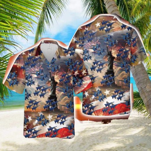 U.S Navy Blue Angels Unique Design Button Down Hawaiian Shirt Trend Summer