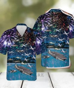 U.S Navy Uss Gerald R. Ford Button Down Hawaiian Shirt Trend Summer