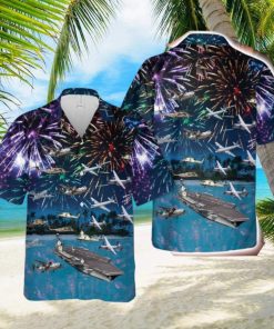 U.S Navy Uss Gerald R. Ford Button Down Hawaiian Shirt Trend Summer