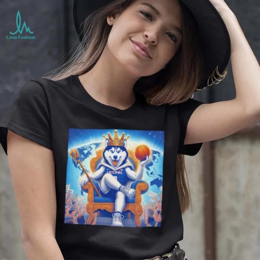 UConn Huskies basketball king mascot shirt