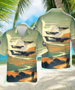 US Air Force 68th Airlift Squadron Lockheed C_5 Galaxy Hawaiian Shirt