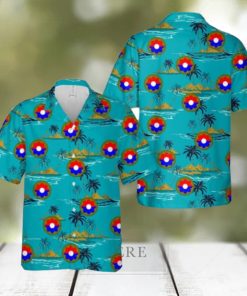 US Army 9th Infantry Division Aloha Blue Hawaiian Shirt Gift For Summer