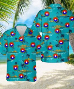 US Army 9th Infantry Division Aloha Blue Hawaiian Shirt Gift For Summer