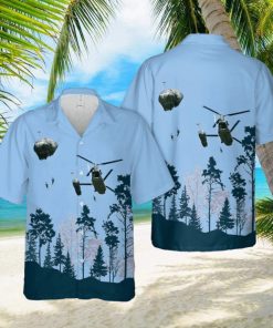 US Army paratroopers jump out the back of a CH_47 Chinook helicopter Hawaiian Shirt