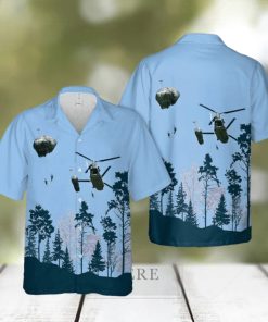 US Army paratroopers jump out the back of a CH_47 Chinook helicopter Hawaiian Shirt