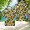 Custom Name Jacksonville Jaguars 3D 3D Hawaiian Shirt Gold Flower Vintage For Beach