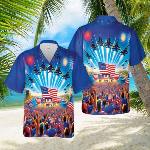 US Navy Blue Angels, 4th Of July Hawaiian Shirt