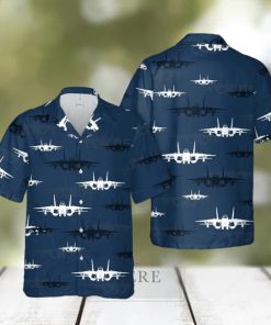 US Navy F4A Tomcat Silhouette Hawaiian Shirt