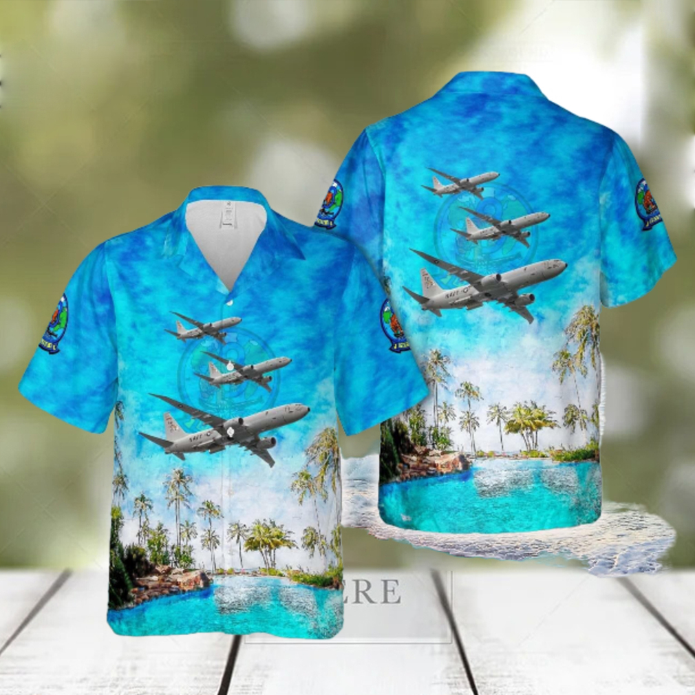 US Navy P_8A Poseidon Patrol Squadron Eight (VP_8) Hawaiian Shirt US Navy P_8A Poseidon Patrol Squadron Eight (VP_8) Hawaiian Shirt