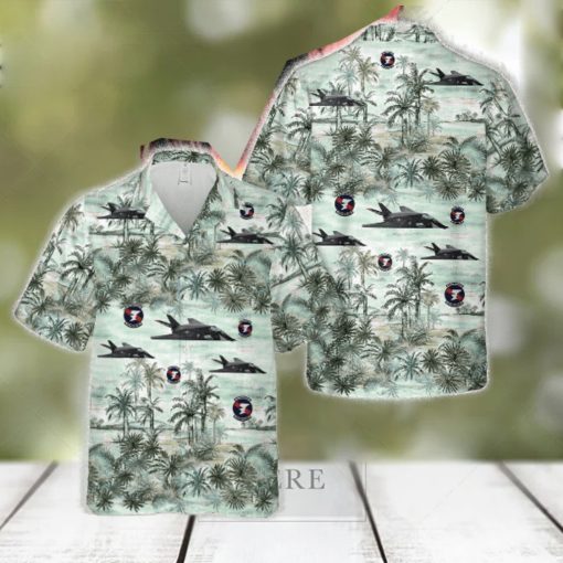 USAF 9th Fighter Squadron Flying Knights Lockheed Martin F_117A Nighthawk Hawaiian Shirt