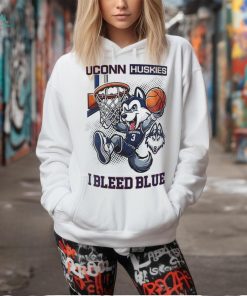 Uconn Huskies 2024 Basketball National Champions Mascot I Bleed Blue Shirt