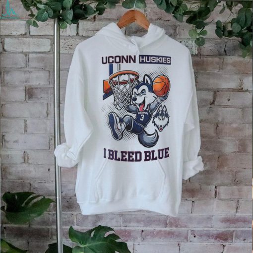 Uconn Huskies 2024 Basketball National Champions Mascot I Bleed Blue Shirt