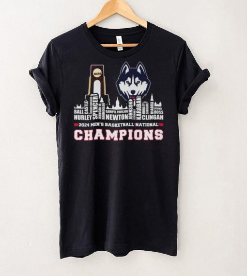 Uconn Huskies 2024 Men’s Basketball National Champions Players Name City Skyline Shirt