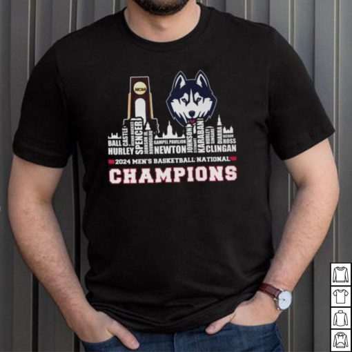 Uconn Huskies 2024 Men’s Basketball National Champions Players Name City Skyline Shirt