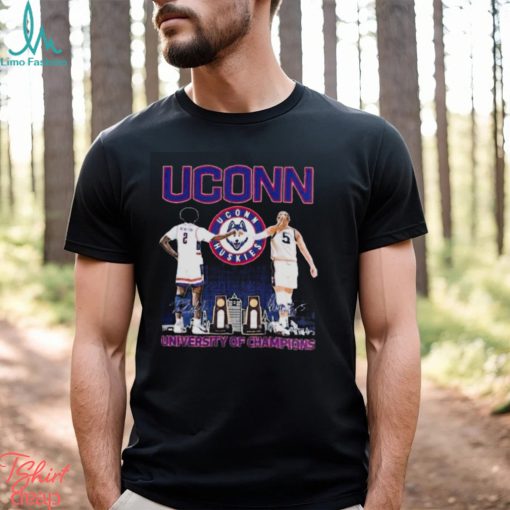 Uconn Huskies Men’s and Women’s Basketball University Of Champions 2024 Shirt