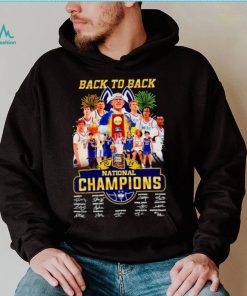 Uconn Huskies men’s basketball 2024 back to back national champions signatures shirt