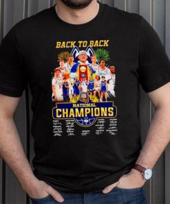 Uconn Huskies men’s basketball 2024 back to back national champions signatures shirt