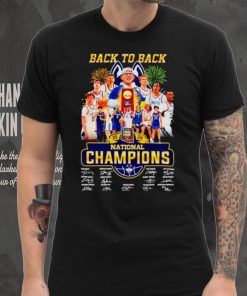 Uconn Huskies men’s basketball 2024 back to back national champions signatures shirt